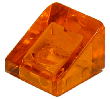 Lego (N) ~ Slope 30 1 x 1 x 2/3 ~ [Trans-Orange]