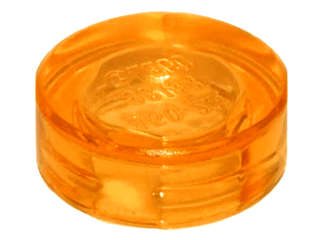 Lego (N) ~ Tile Round 1 x 1 ~ [Trans-Orange]