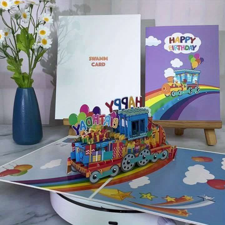 Greeting Cards Items A2 Cartoon Train 002