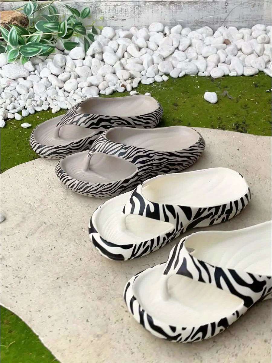 Ladies Summer Flip Flops Grey Uk 4.5-5