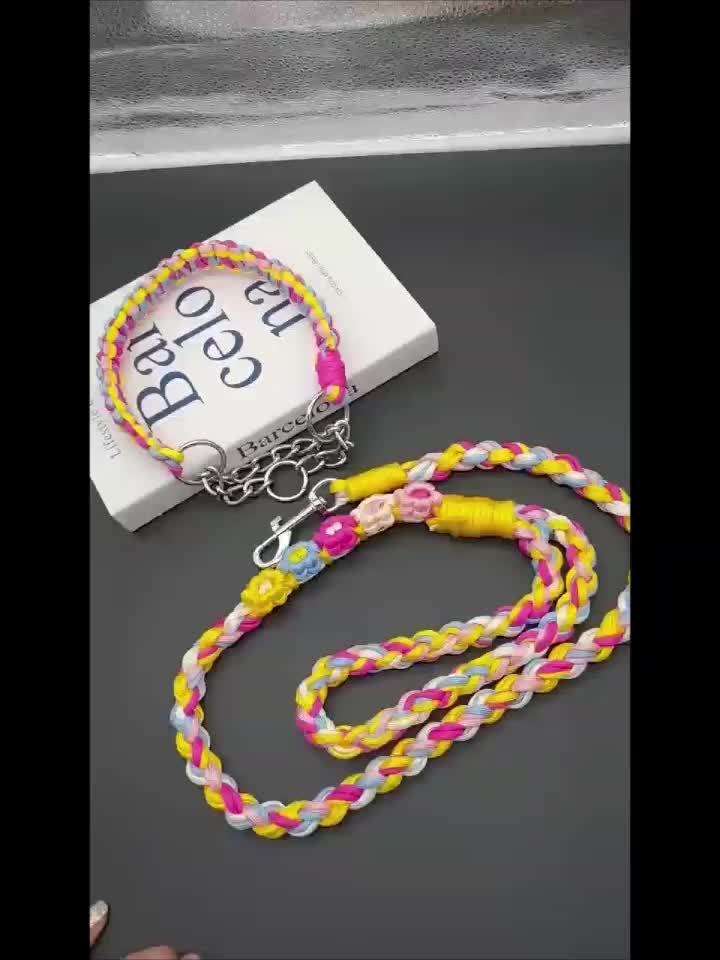 Dog Leash Size Onesize Style Purple Cherry Yellow Sunflower