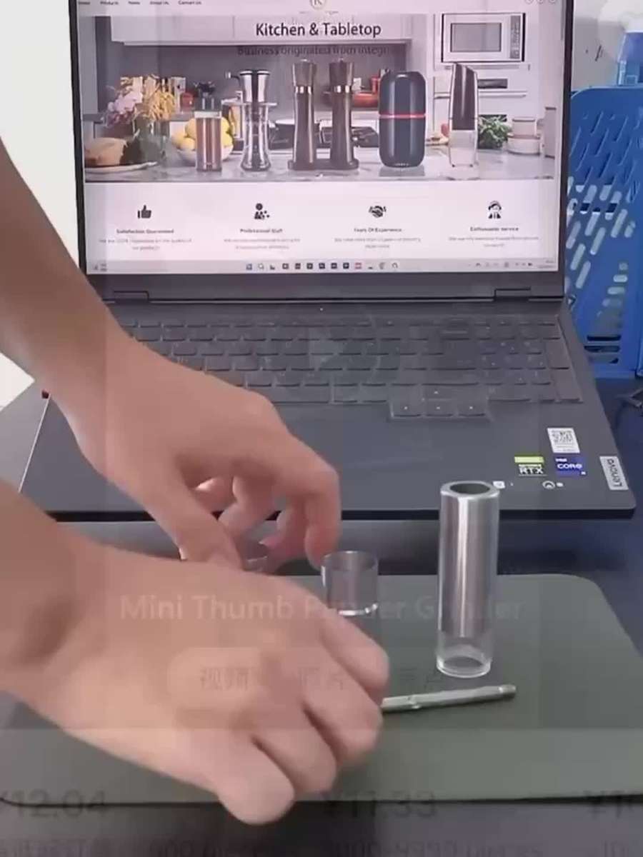 Precision Premium Artisanal Manual Spice Grinder Portable Thumb Press for