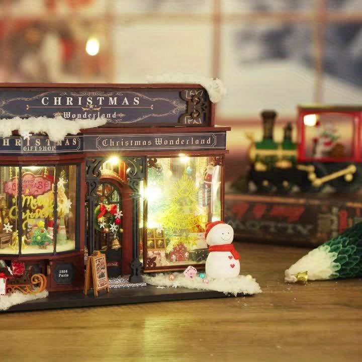 Building Toy Architectural Model Toy Set Style Christmas Wonderland