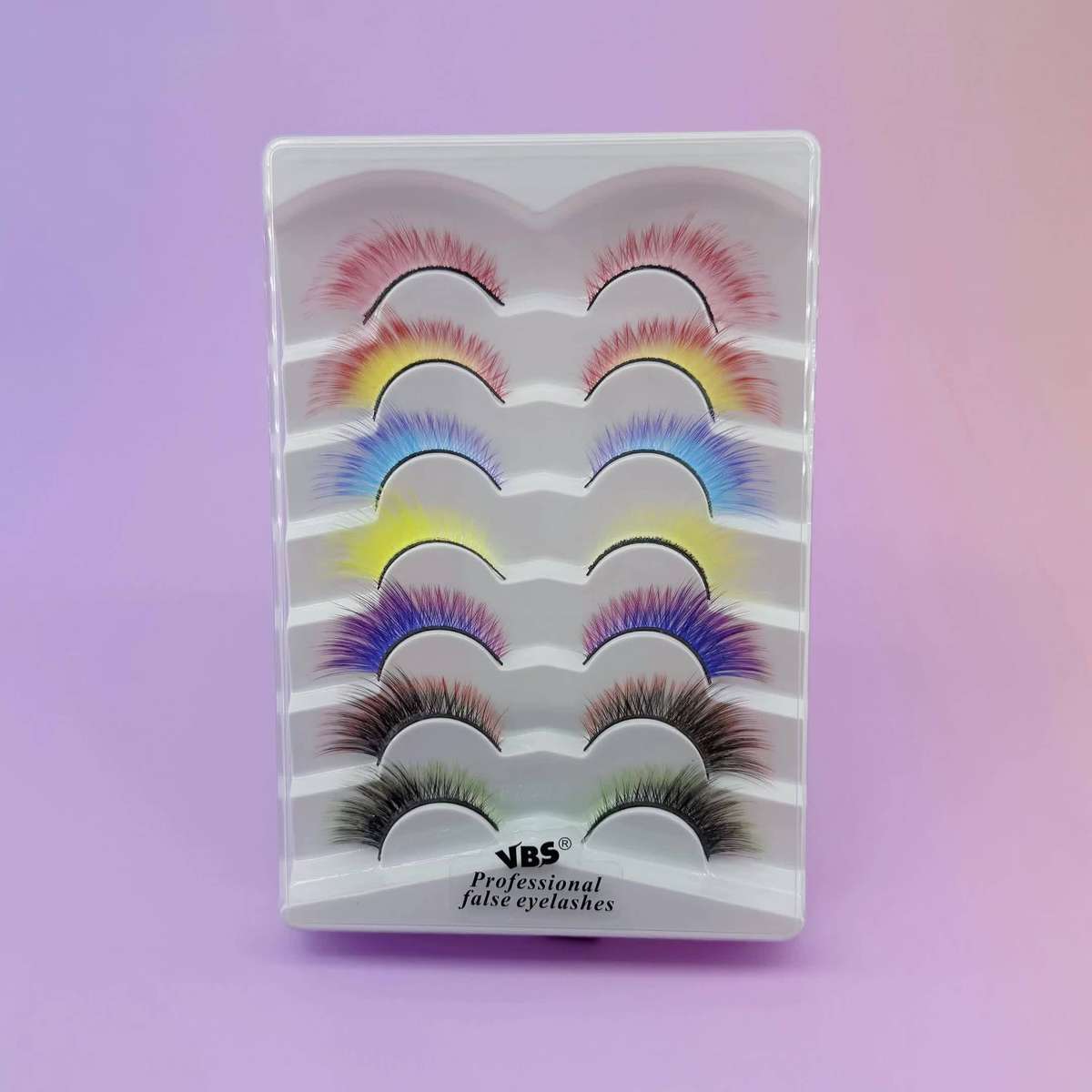 7 Pairs Natural Fluffy Lash Extensions Color Multi Quantity 7pairs
