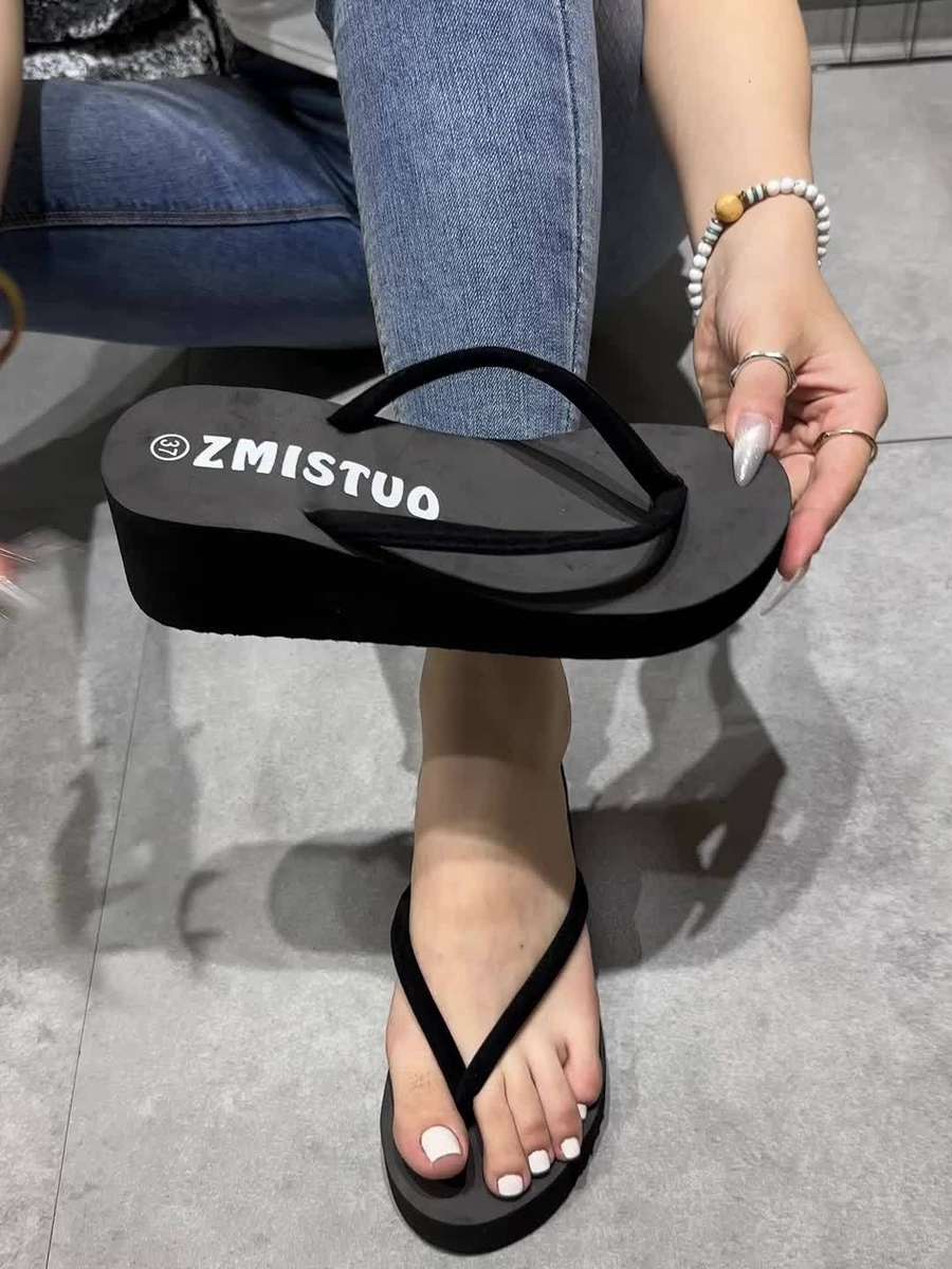 Ladies Summer Flip Flops Black Uk 4
