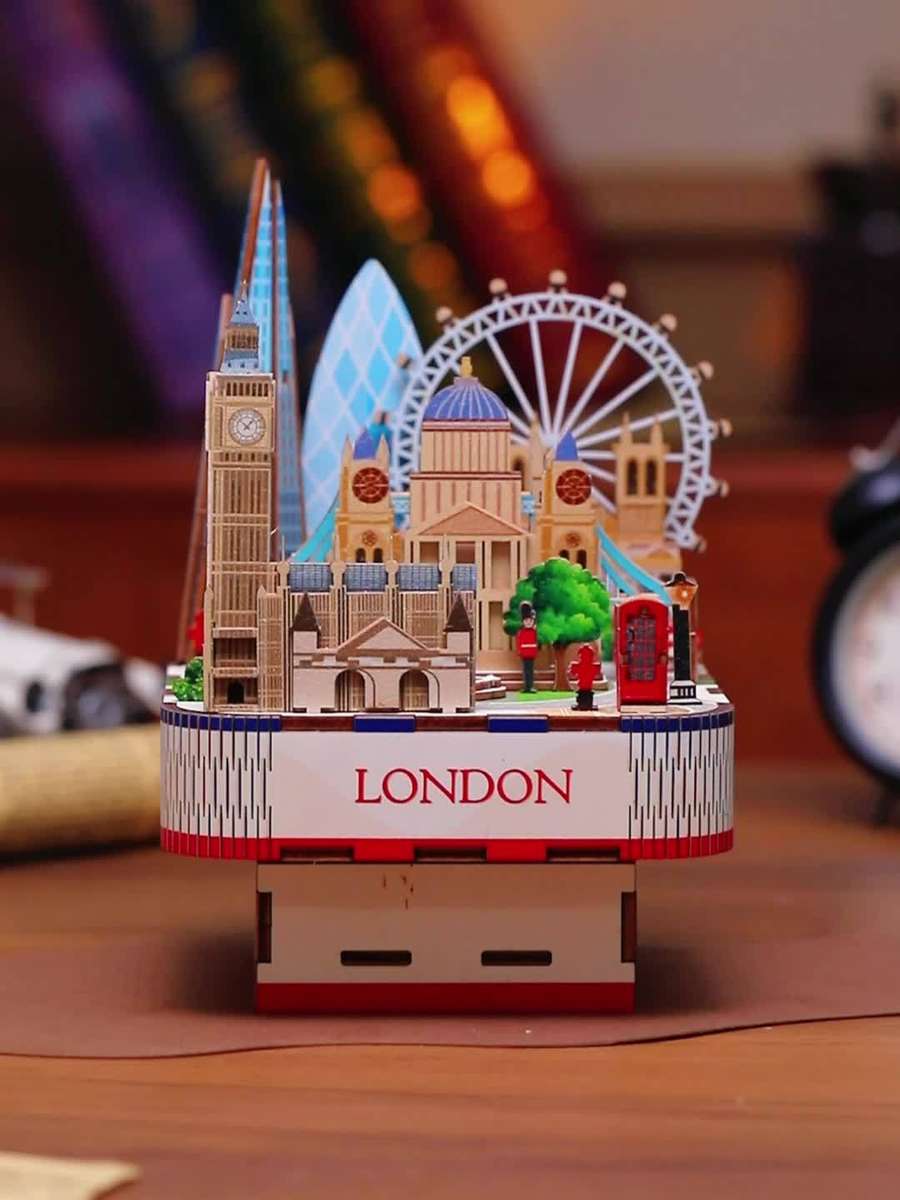 Building Toy Architectural Model Toy Set Color Polychrome Style London