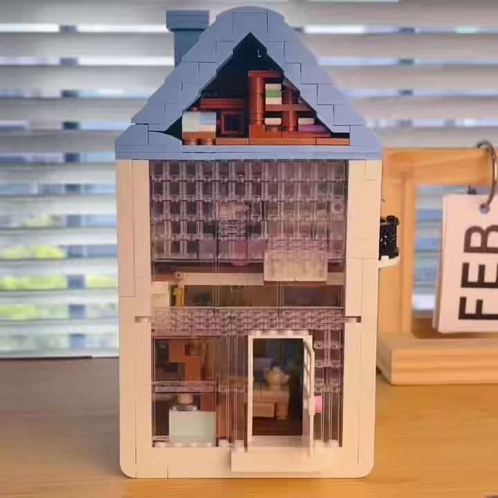 Building Toy Architectural Model Toy Set Model Large Townhouse Building Blocks   1092Pcs