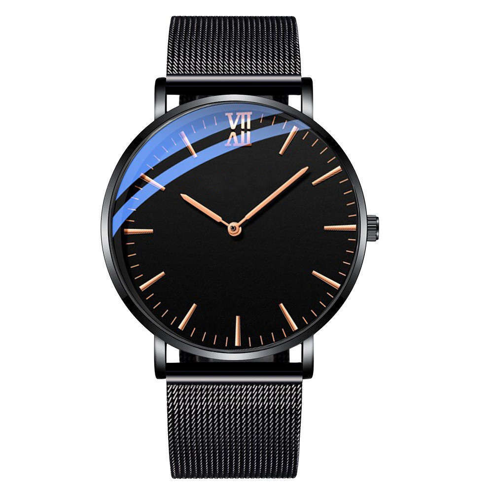 Premium Men Business Quartz Watch With Strap Silvery With White