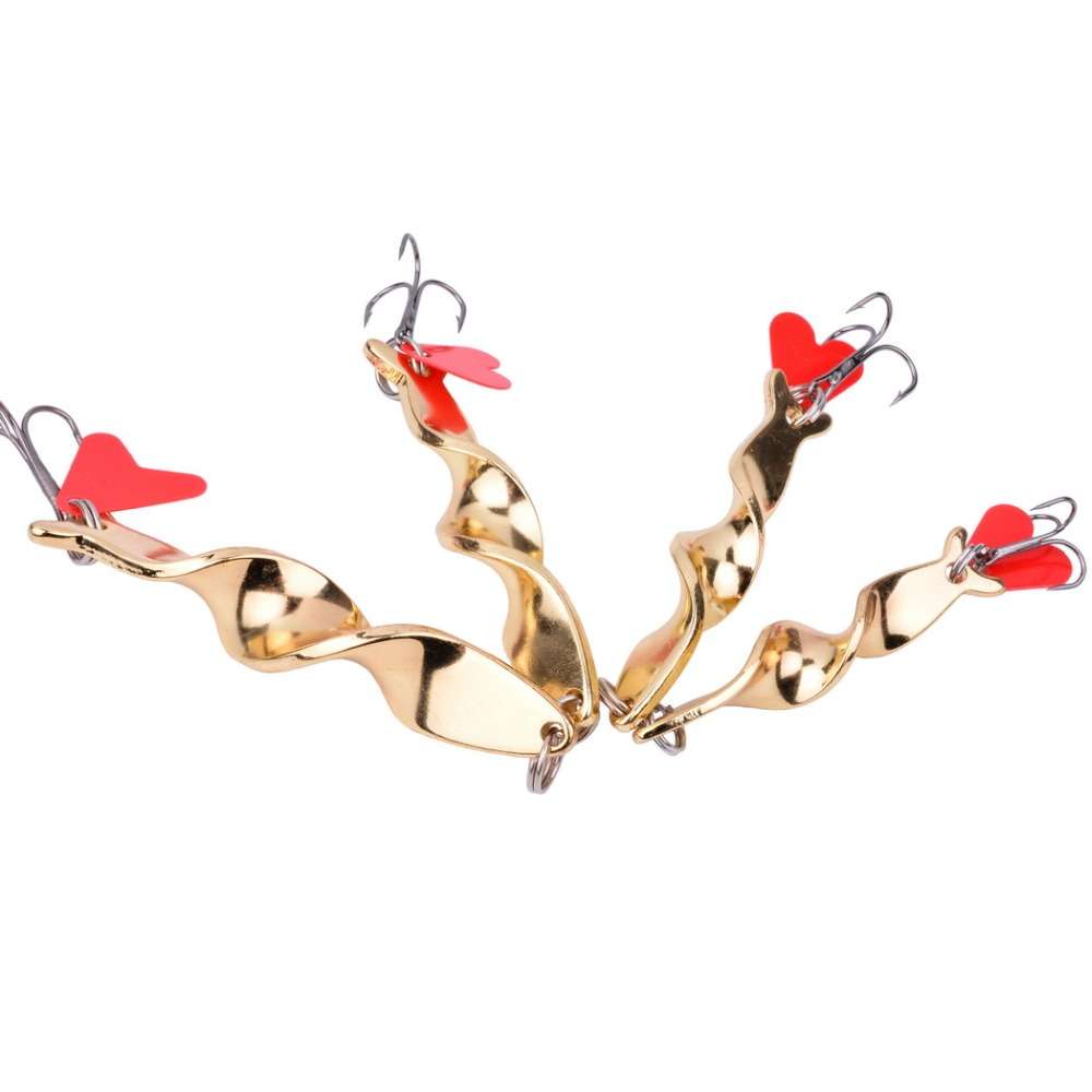1pc 21g Rotating Metal Lure Spinner Spoon Lure Artificial Hard Bait With Treble Hook For Trout Pi