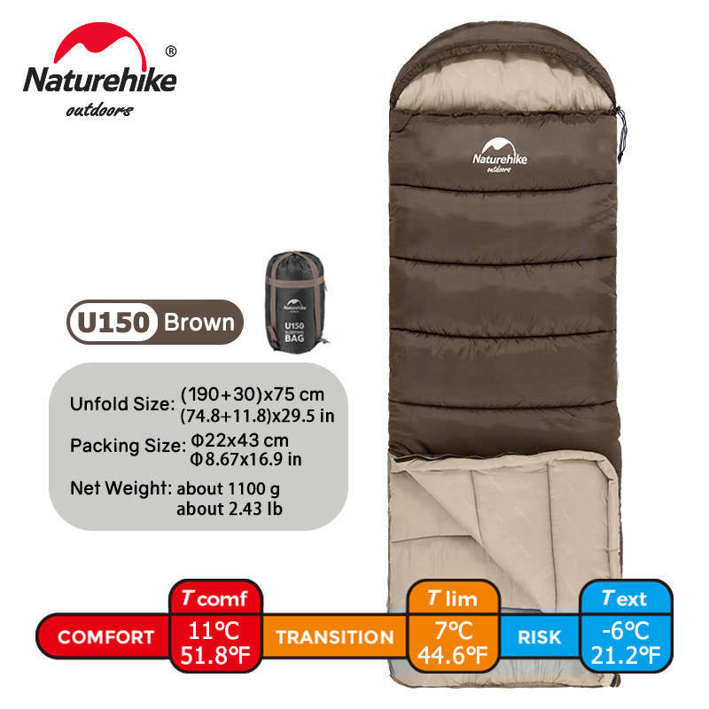 Professional Naturehike Hooded Sleeping Bag Ultralight Lightweight High Quality
