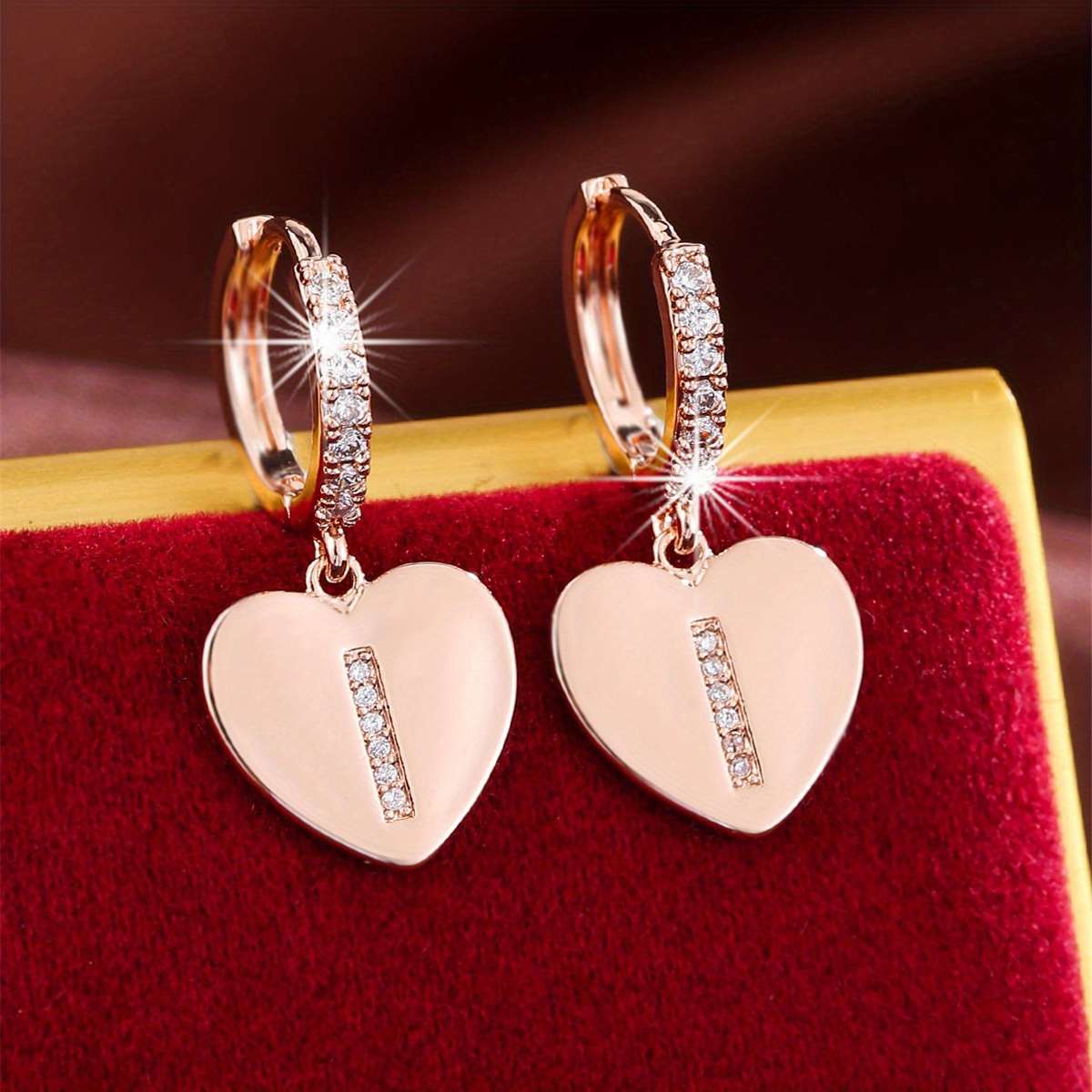 Women S Earrings Color Rose Golden Style I