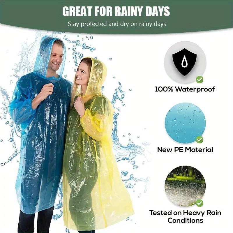 Raincoat Mixed Colors Size Onesize