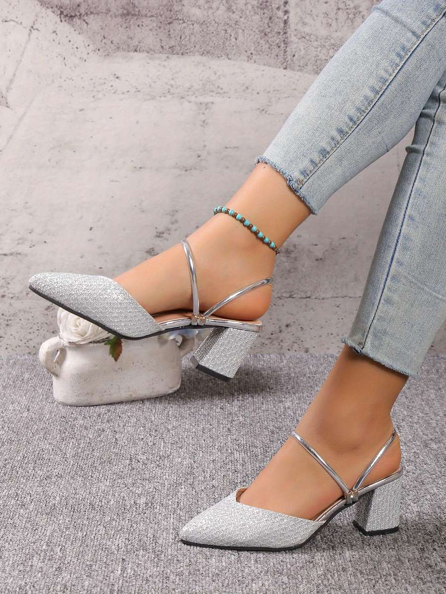 Women S High Heels Color Silvery Grey Sizeuk 4