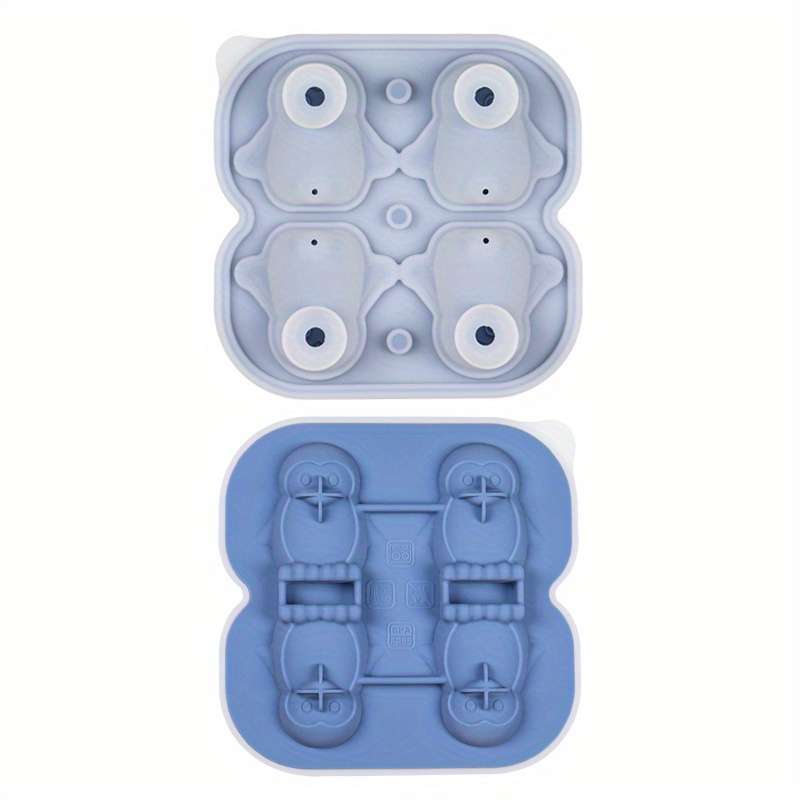 Ice Molds Color 4 Even Penguin Ice Trays  Black