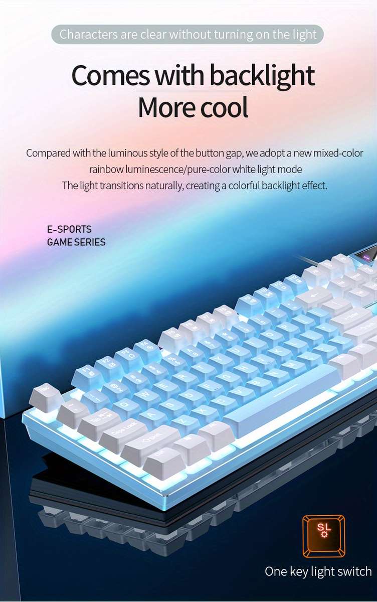 keyboard color Blue And White