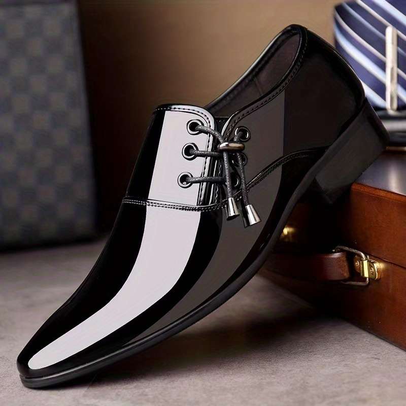 Mens Leather Shoes Color Black Sizeuk 8