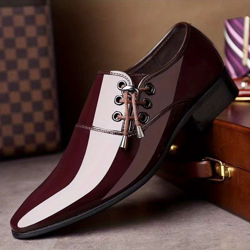Mens Leather Shoes Color Claret Sizeuk 8