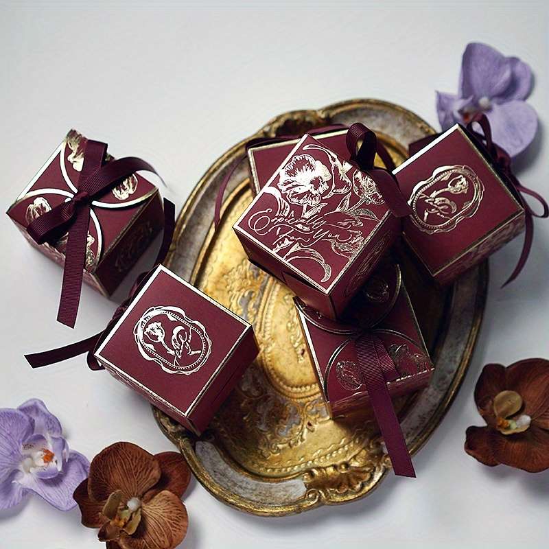 Christmas Gift Boxes Color Beige Size 7X 7X 7Cm