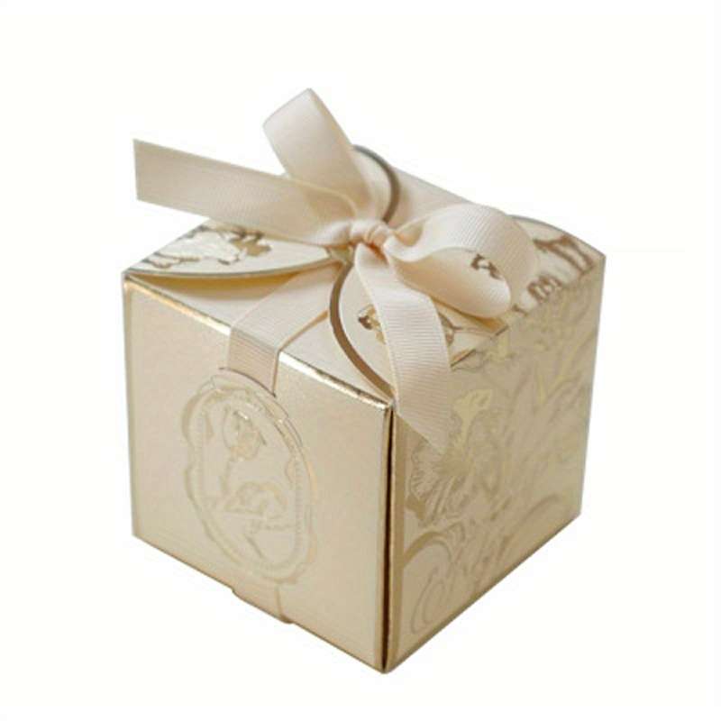 Christmas Gift Boxes Color Beige Size 7X 7X 7Cm