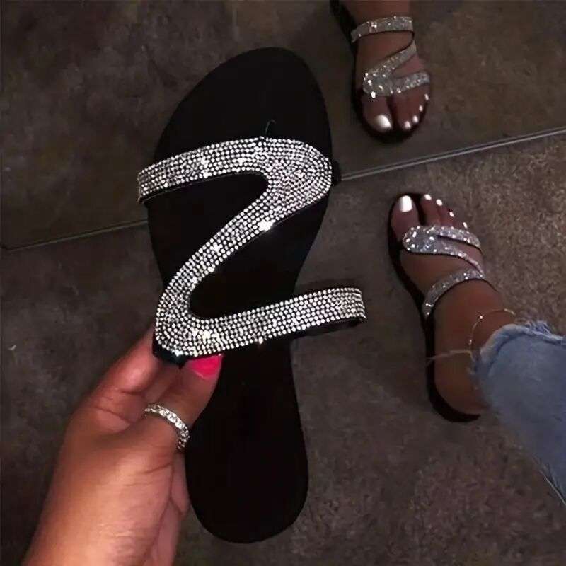 Ladies Summer Flip Flops Black Uk 4