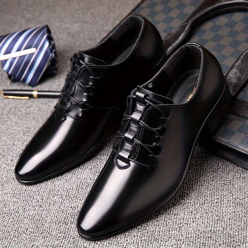 Mens Leather Shoes Color Black Sizeuk 8