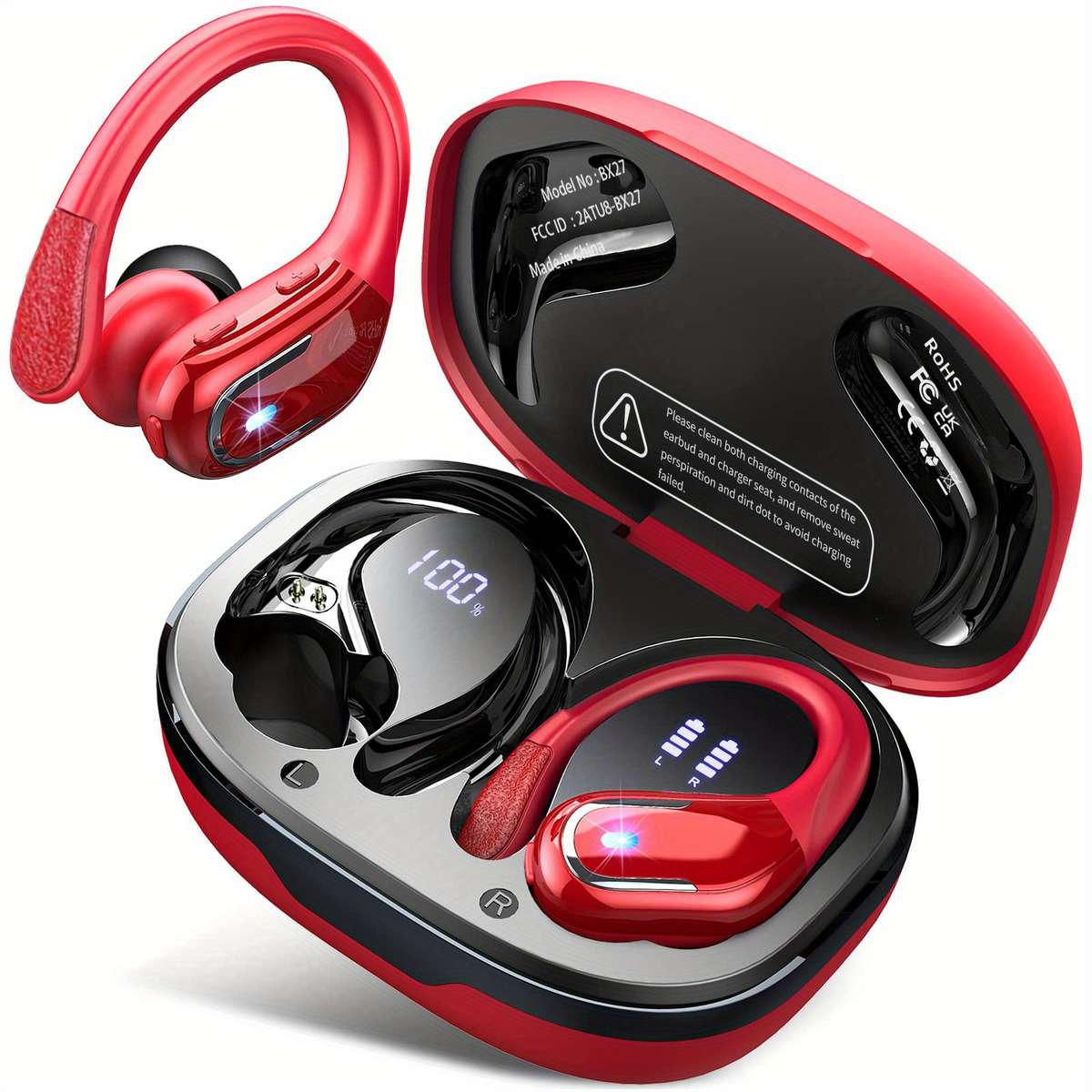 Rechargeable Wireless Earbuds Headphones Headset