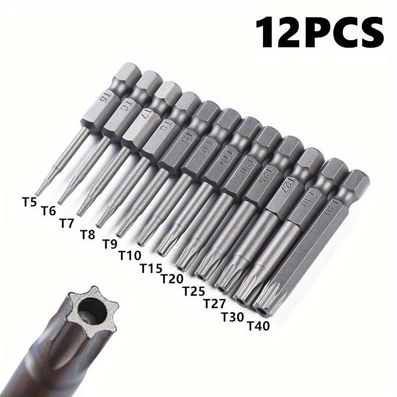 Screwdriver Bit Tool Set Model 12Pcs Hollow Torx Bit 50Mm