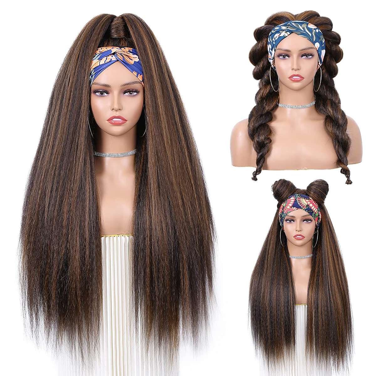 Light Brown-1 Womens Wigs Hair Length 66.04Cm