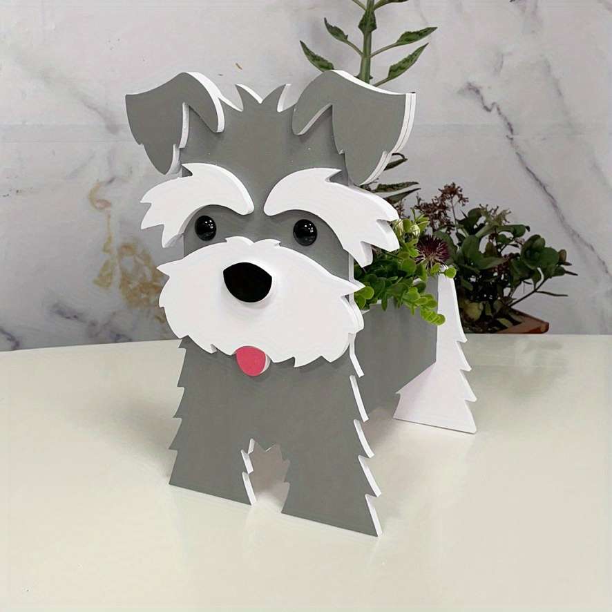 Flowerpotsize 16 9X7X9 8In-43Cmx28X24Cmcolor Pug Planter Black