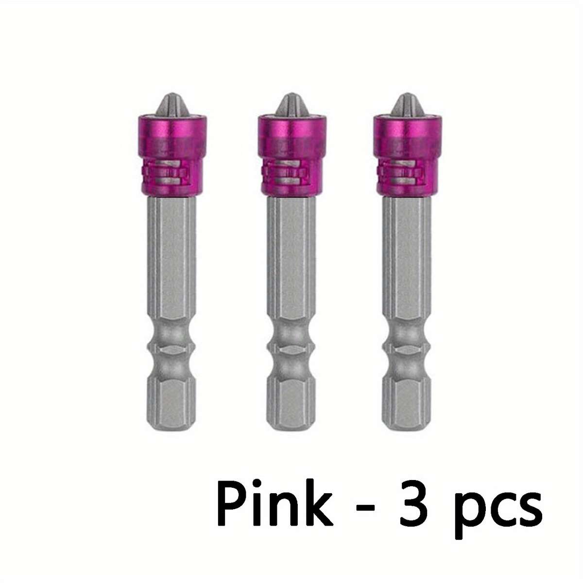 Screwdriver Bit Tool Set Color Pink Quantity 3Pcs