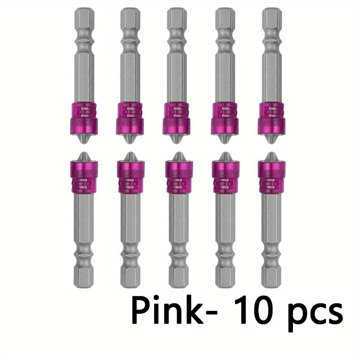 Screwdriver Bit Tool Set Color Pink Quantity 10Pcs