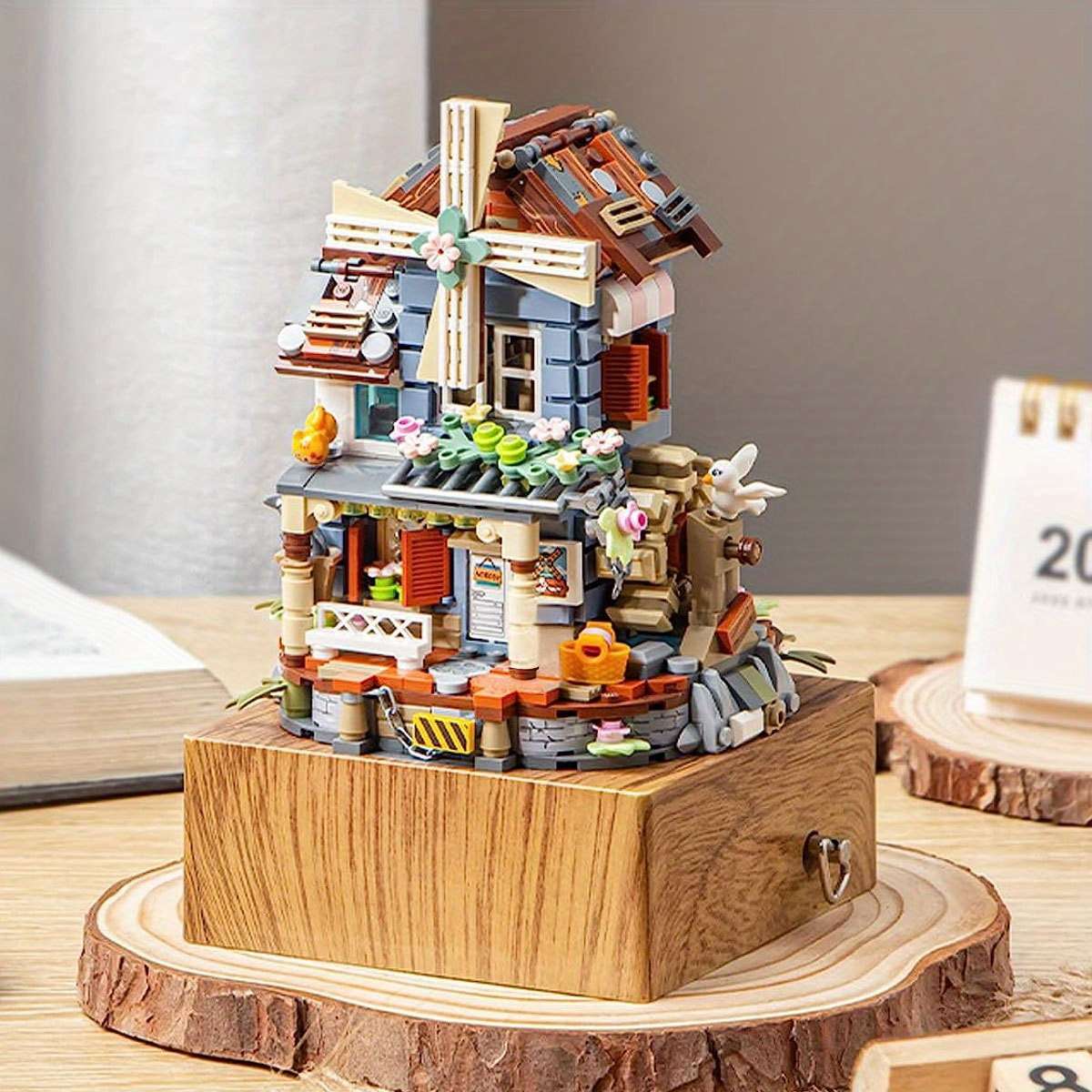 Building Toy Architectural Model Toy Set Style Windmill House