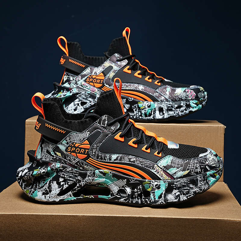 Sneakers Color Black Orange Sizeuk 4