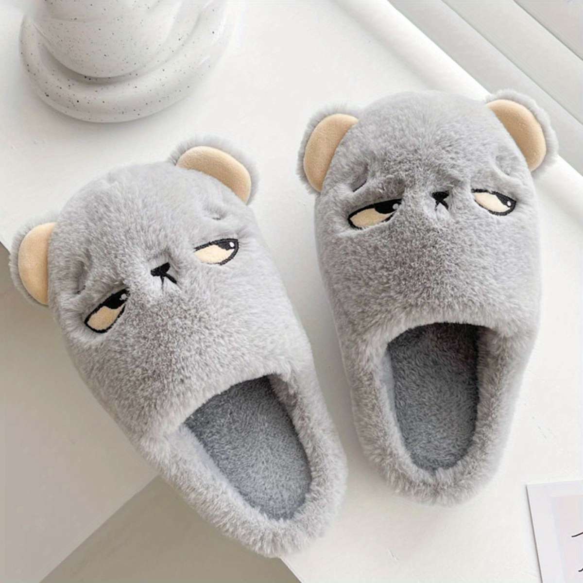 Cotton Slippers Color Grey Sizeuk 8.5-9