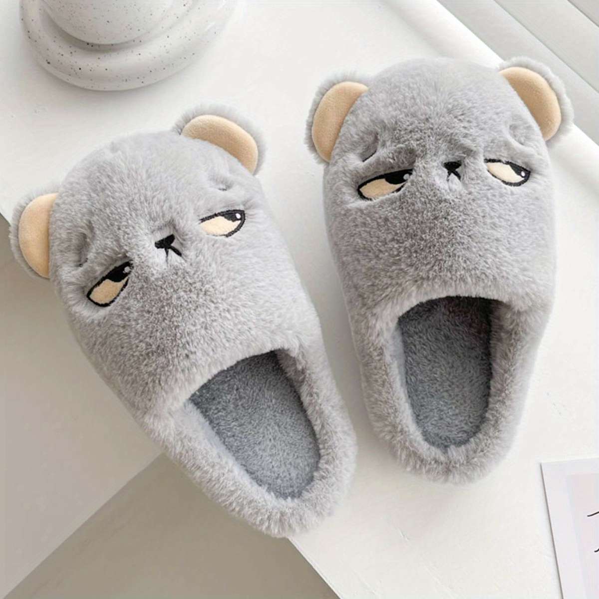 Cotton Slippers Color Grey Sizeuk 5.5-6