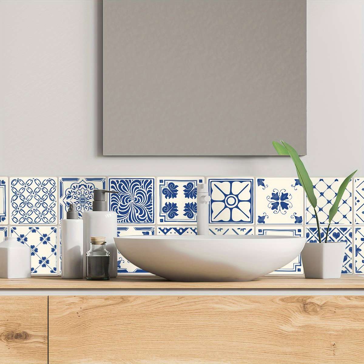 Floor Stickers Color Blue Size 7.87X7.87X1 Set Of 20Pcs