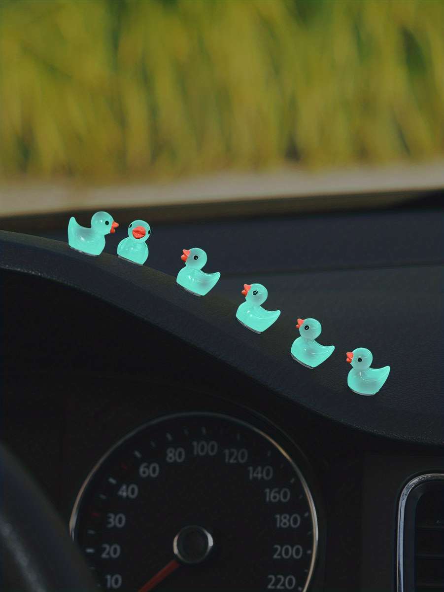 Car Interior Decor Items A Set Of Solid Color Luminous 6Pcs