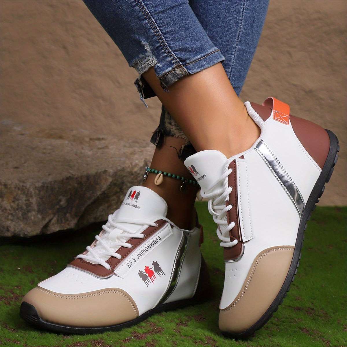 Women S Sneakers Color Khaki Sizeuk 8