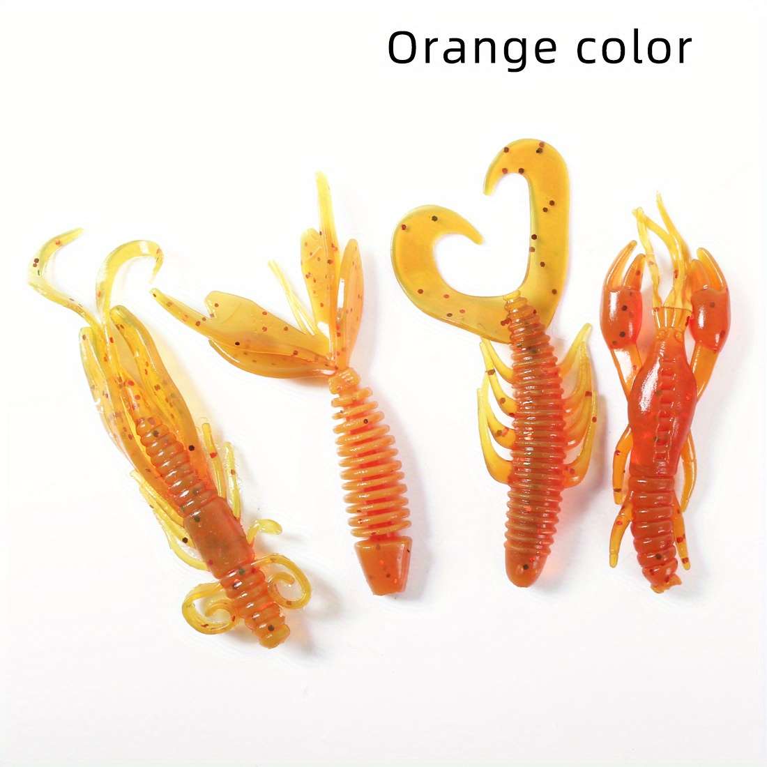 4pcs Anmuka Soft Fishing Lures Realistic Green  Black Lobster Designs 2g Silicone Bait for Bass