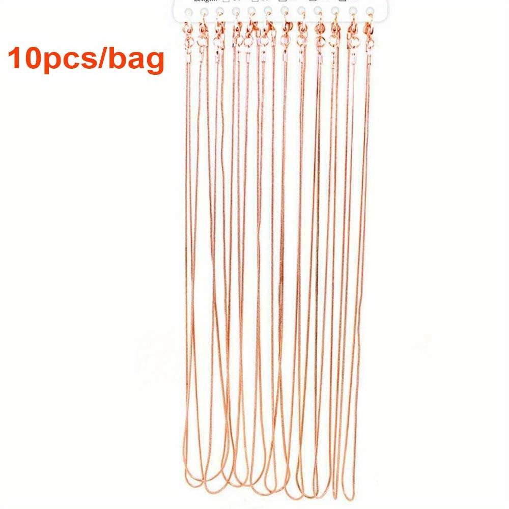 Womens Necklace Color Rose Golden Size 45Cm - 10Pcs