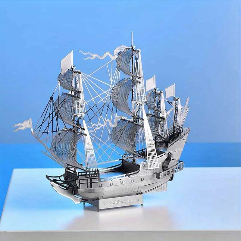 3D Jigsaw Puzzle Model Ship Items Silvery Battleship Hms Victory
