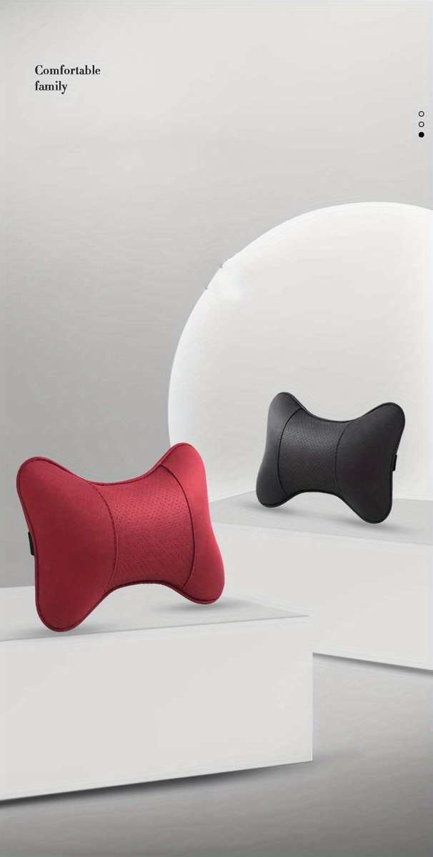 Car Seat Cushion Red Items 2Pcs Headrest