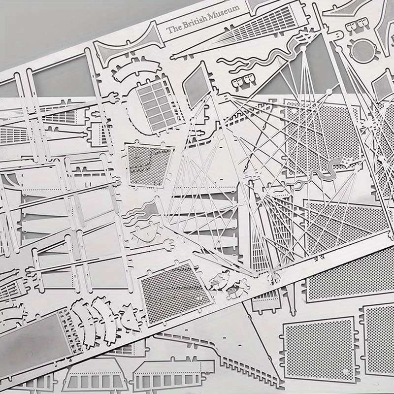 3D Jigsaw Puzzle Model Ship Items Silvery Battleship Hms Victory