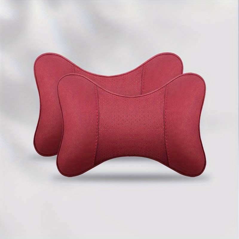 Car Seat Cushion Red Items 2Pcs Headrest
