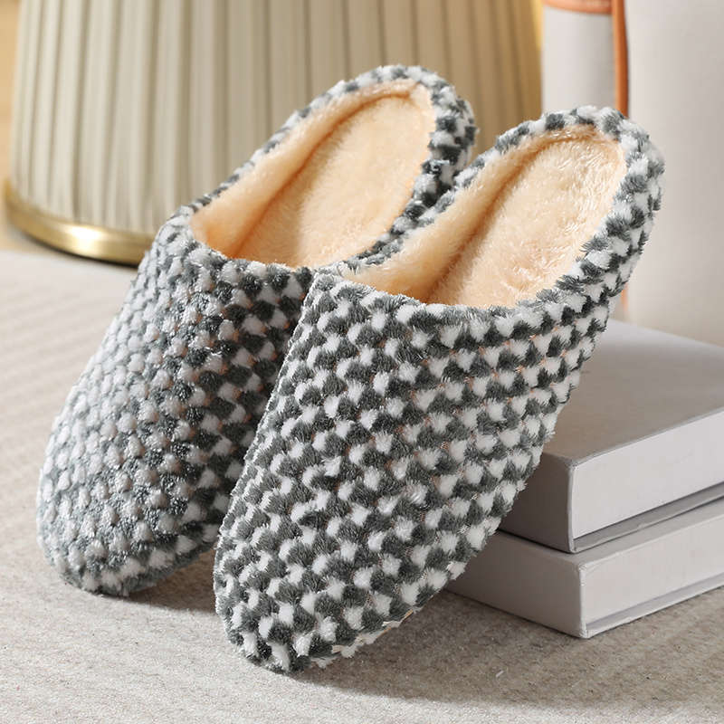 Cotton Slippers Color Slate Grey Sizeuk 5.5-6