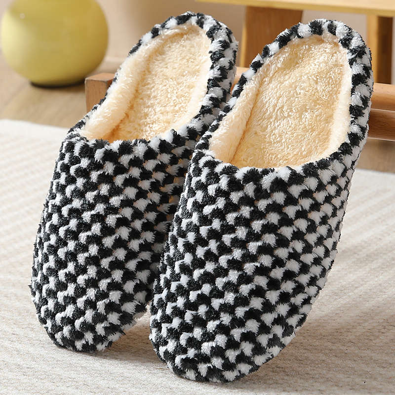 Cotton Slippers Color Black Sizeuk 6.5-7