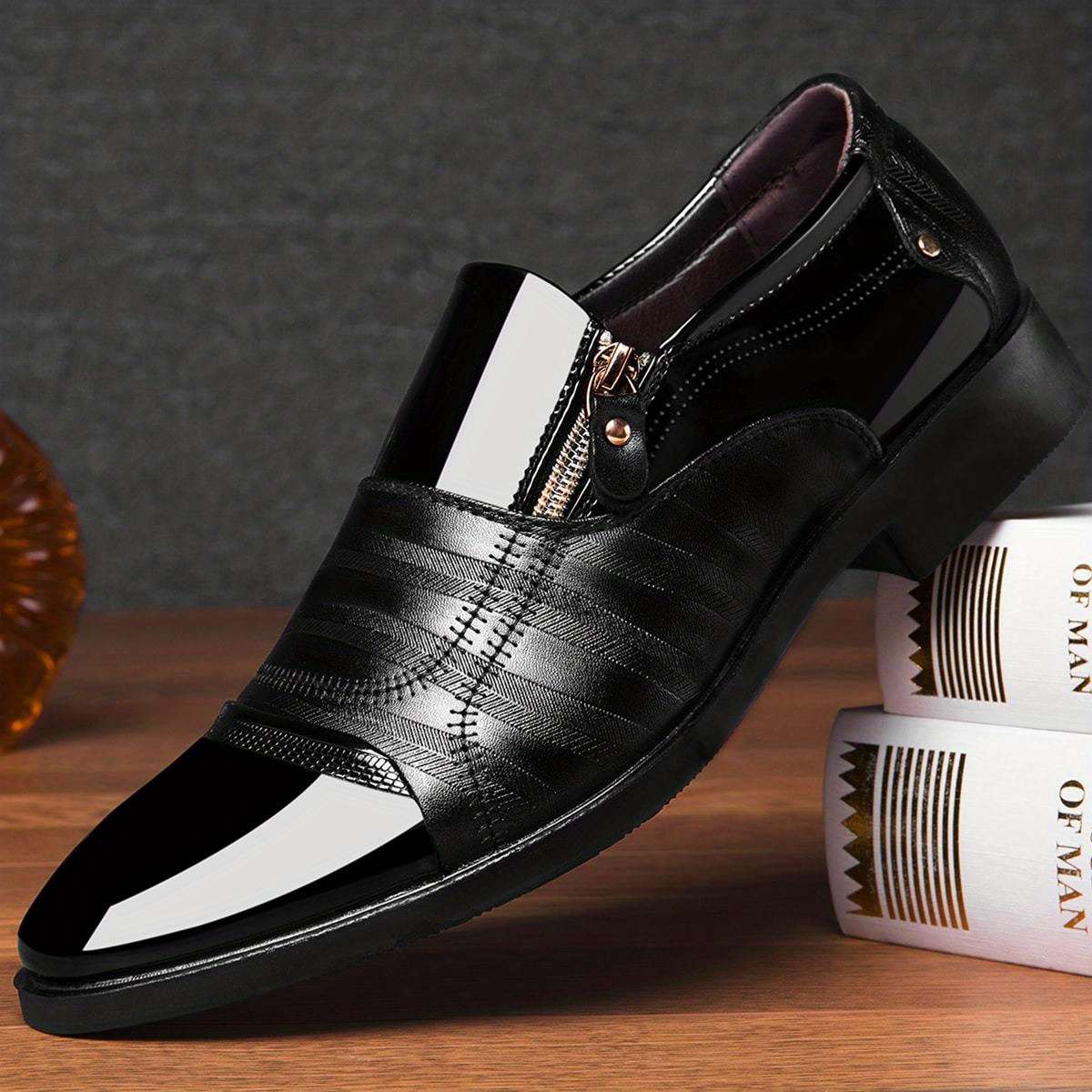 Mens Leather Shoes Color Black Sizeuk 8.5