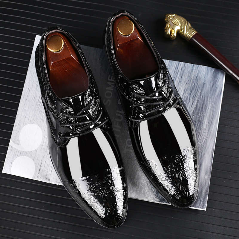 Mens Leather Shoes Color Black Sizeuk 10