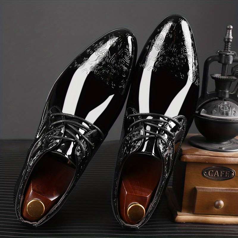 Mens Leather Shoes Color Black Sizeuk 10