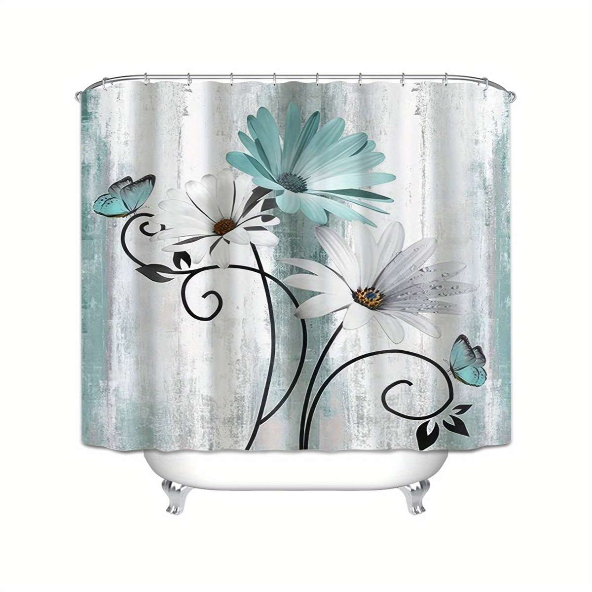 Waterproof Shower Curtain Color Green Marble Pattern Size 71Inch180Cm*71Inch180Cm